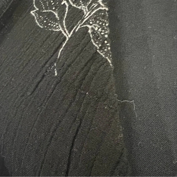 Aqua Black and White Floral Jumpsuit Size Small Draped V Neck Sleeveless Pants - Picture 9 of 10